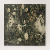Botanische elegantie - Zwaan in het bos Legpuzzel (Horizontaal)