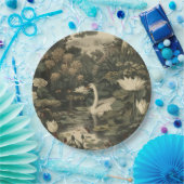 Botanische elegantie - Zwaan in het bos Papieren Bordje (Feest)