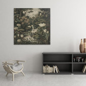 Botanische elegantie - Zwaan in het bos Poster