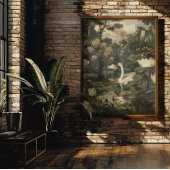 Botanische elegantie - Zwaan in het bos Poster