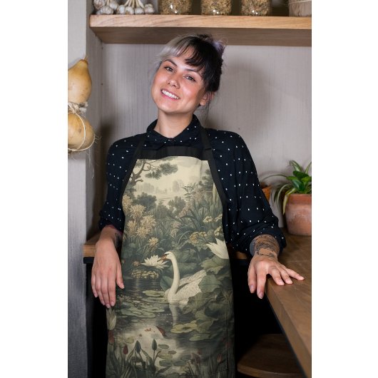 Botanische elegantie - Zwaan in het bos Schort