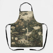 Botanische elegantie - Zwaan in het bos Schort (Voorkant)