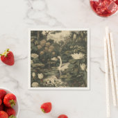 Botanische elegantie - Zwaan in het bos Servet (Insitu)