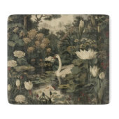 Botanische elegantie - Zwaan in het bos Snijplank (Voorkant)