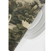 Botanische elegantie - Zwaan in het bos Theedoek