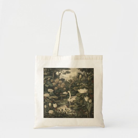 Botanische elegantie - Zwaan in het bos Tote Bag (Voorkant)