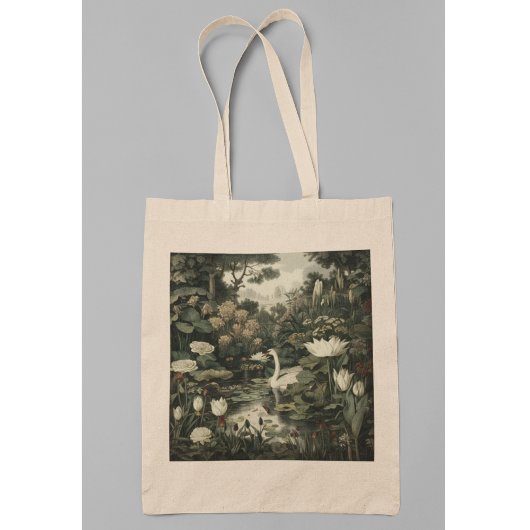 Botanische elegantie - Zwaan in het bos Tote Bag
