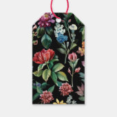  Botanische Elegantie Zwart Cadeaulabel (Voorkant)