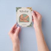 Botanische Elementen & Aardtinten - Reflexologie Flyer (Hand)
