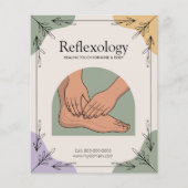 Botanische Elementen & Aardtinten - Reflexologie Flyer (Voorkant)