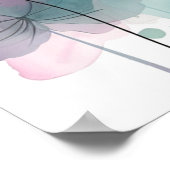 Botanische elementen abstracte bloemenkunst poster (Hoek)