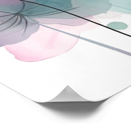 Botanische elementen abstracte bloemenkunst poster (Hoek)