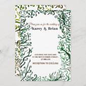 Botanische Elementen Bruiloft Kaart (Voorkant / Achterkant)