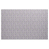 Botanische elementen in Paarse Stof (Yard (91,4 cm))