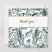 Botanische elementen, word jij mijn flowergirl kaa bedankkaart (Achterkant)