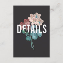 Botanische embrace-bruiloft — Details-kaart