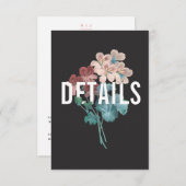Botanische embrace-bruiloft — Details-kaart Informatiekaartje (Voorkant / Achterkant)