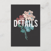 Botanische embrace-bruiloft — Details-kaart Informatiekaartje (Voorkant)