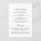 Botanische embrace-bruiloft — Details-kaart Informatiekaartje (Achterkant)