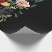 botanische en zwarte pug t-by-huebucket cadeaupapier (Hoek)