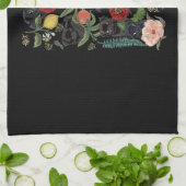 botanische en zwarte pug t-by-huebucket theedoek (Gevouwen)