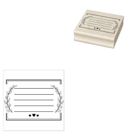 Botanische envelopadresplanner Ru Rubberstempel (Gestempeld)