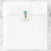  BOTANISCHE ENVELOPE SEAL MET PINEAPPEL RONDE STICKER (Tas)