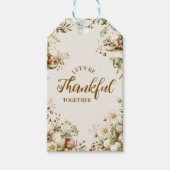 Botanische Erfgoed Pompoen Thanksgiving Cadeaulabel (Voorkant)