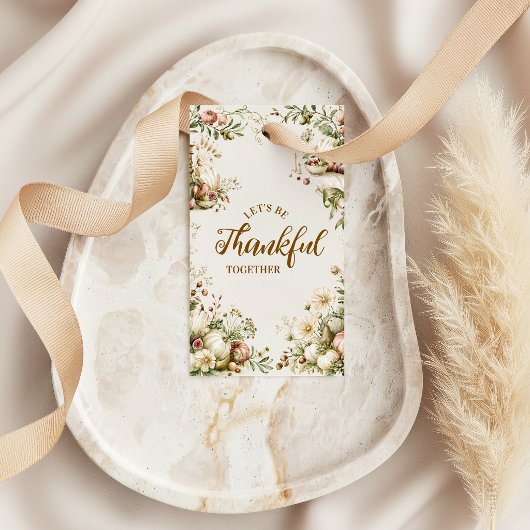 Botanische Erfgoed Pompoen Thanksgiving Cadeaulabel