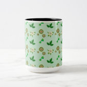 Botanische esthetische Mok – Green Floral Coffee C (Center)