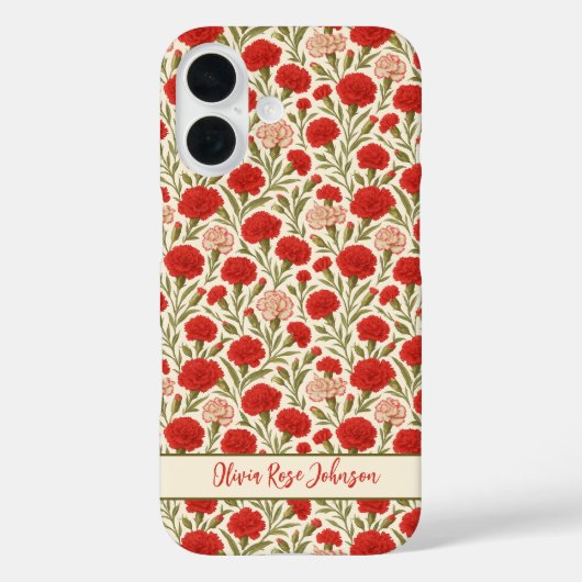 Botanische esthetische rode bloem Case-Mate iPhone case (Achterkant)