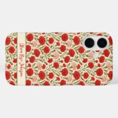 Botanische esthetische rode bloem Case-Mate iPhone case (Achterkant (horizontaal))