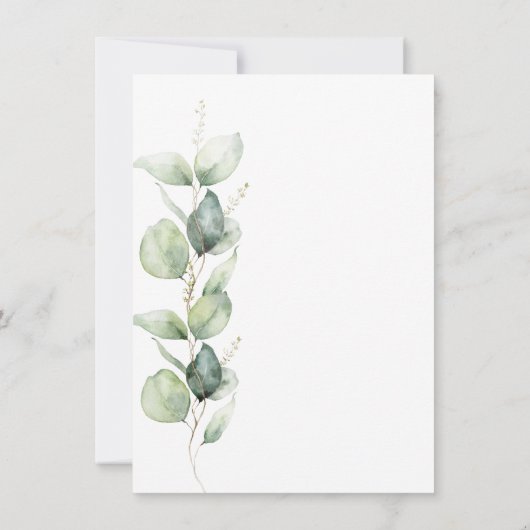 Botanische Eucalyptus 60e verjaardag Grieks Kaart (Achterkant)