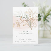 Botanische Eucalyptus Abstracte Moderne Greenery M RSVP Kaartje (Staand voorkant)