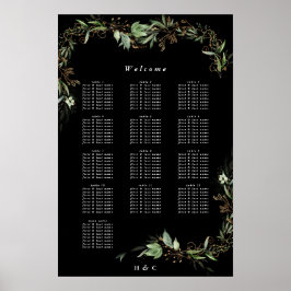 Botanische Eucalyptus Black Weddenschap Poster