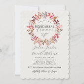 Botanische eucalyptus blad krans repetitie diner kaart (Voorkant)