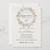 Botanische eucalyptus blad krans repetitie diner kaart (Voorkant)