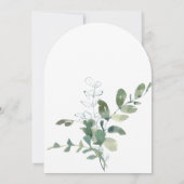 Botanische Eucalyptus Boho Boog Vorm Vrijgezellenf Kaart (Achterkant)