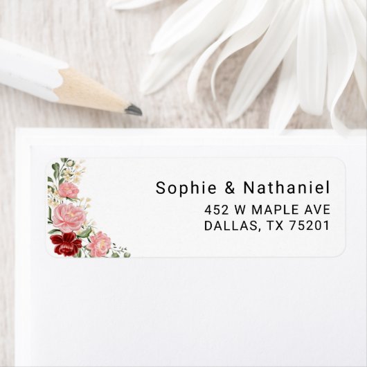 Botanische Eucalyptus Branch Return-adres Etiket (Insitu)