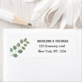 Botanische Eucalyptus Branch Return-adreslabel Etiket (Insitu)