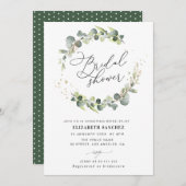 botanische eucalyptus bruidsdouche uitnodiging (Voorkant / Achterkant)