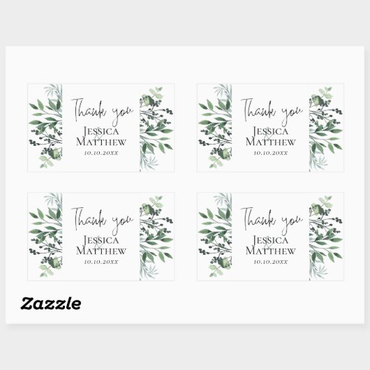 Botanische eucalyptus bruiloft label (Vel)