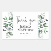 Botanische eucalyptus bruiloft label (Voorkant)