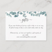 Botanische eucalyptus bruiloft RSVP behuizing Kaar Visitekaartje (Voorkant)