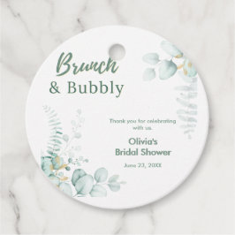 Botanische Eucalyptus Brunch & Bubbly Bruidsfeest Bedankjes Labels