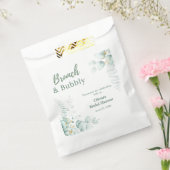 Botanische Eucalyptus Brunch & Bubbly Bruidsuitnod Bedankzakje (Gezegeld)