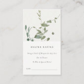 Botanische Eucalyptus Diaper Baby shower met rotat Informatiekaartje (Voorkant)