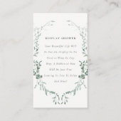 Botanische Eucalyptus Display Shower Baby shower Informatiekaartje (Voorkant)