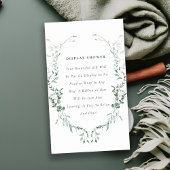 Botanische Eucalyptus Display Shower Baby shower Informatiekaartje