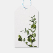 Botanische Eucalyptus Elegante Cadeaubijslage Cadeaulabel (Achterkant)